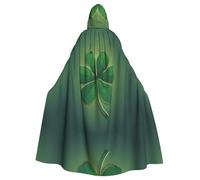 WHJSSF Lucky Four-Leaf Clover Picture Halloween Adult Hooded Cloak is a super large, comfortable, and durable cloak