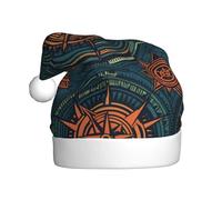 WHJSSF magical design norse runes compass Printing Christmas Hat for Adult quality festive accessory crafted soft, lightweight