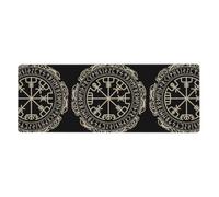 WHJSSF Magical Design Norse Runes Compass Prints Mouse Pad 12x31.5in