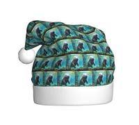 WHJSSF Manatee Animals Calf Pattern Christmas Hat Durable for Adult for Halloween, Christmas, New Year