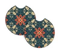 Whjssf Math Quiz Printed Car Coasters (2 Pack) - Durable Rubber Cup Holder Protectors, Waterproof & Odorless Interior Accessories