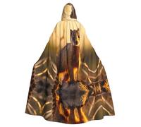 WHJSSF meerkats Printing Halloween Adult Hooded Cape Super Large Hooded Cloak