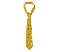 WHJSSF Men's Necktie penguin dabbing Pattern 57X3.1 inch Easy Care Polyester Tie for Suits, Weddings, Party Gift