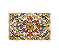 WHJSSF Mexican Ceramic Tile Pattern Placemats for Dining Table Set of 6 Thick and Sturdy Design for Excellent Wear Resistance, Good Wrinkle Resistance