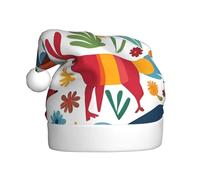 WHJSSF Mexican Otomi Animals Printed Christmas Hat for Adult for men and women clothing headband for festive occasions