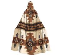 WHJSSF Native American Patterns Prints Halloween Adult Hooded Cloak is a super large, comfortable, and durable cloak