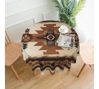 WHJSSF Native American Patterns Prints Round Decorative Tablecloth 60in - Elevate Your Dining Experience with High-Grade Polyester Table Throw