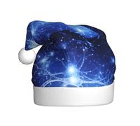 WHJSSF Neuron Cells Picture Christmas Hat for Adult Soft and Fluffy Brim, Lightweight Comfort