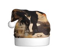 WHJSSF North American bison herd Printed Christmas Hat for Adult for men and women clothing headband for festive occasions