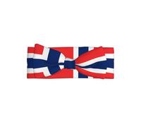 WHJSSF Norwegian flag Prints Baby Bow Headband - Soft & Stretchy Newborn Accessory for Photo Shoot, Cute Hairpiece for Little Girls