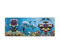 WHJSSF Ocean Dolphin Looking at You Prints Mouse Pad 12x31.5in