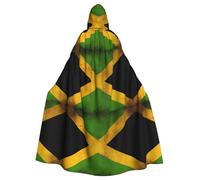 WHJSSF Old Jamaican Flag Prints Halloween Adult Hooded Cloak is a super large, comfortable, and durable cloak