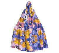 WHJSSF Pansy Perfection Prints Halloween Adult Hooded Cloak is a super large, comfortable, and durable cloak
