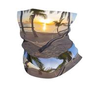 WHJSSF Paradise Beach Palm Trees Prints Multifunctional Sport Headband - Seamless Stretch Neck Gaiter for Running, Hiking, Cycling & Travel - Lightweight, Breathable & Quick-Drying