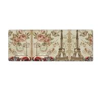 WHJSSF Paris Vintage Postcard Prints Mouse Pad 12x31.5in