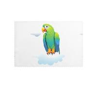 WHJSSF Parrot in The Clouds Prints Placemats Set of 6 12x18in - Heavy-Duty Polyester Table Covers Built for Durability & Heat Resistance