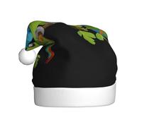WHJSSF Parrot on the vine Pattern Christmas Hat for Adult quality accessory soft, lightweight, and fluffy