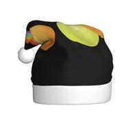 WHJSSF Pears on the Rainbow Pattern Christmas Hat Durable for Adult for Halloween, Christmas, New Year