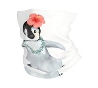 WHJSSF Penguin Wearing Flowers Prints Soft & Breathable Multifunctional Headband Comfort Fit For Any Adventure