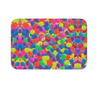 WHJSSF Pickleball Balls Colors Pattern Prints Hem Mat 40x60 - Well-crafted Bathroom Throw Rug | Quick-Drying Accent Cover for Guest Rooms & Spa Retreats