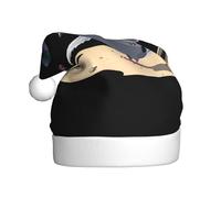 WHJSSF Pigeons on the beach Picture Christmas Hat for Adult Making It a Fun and Durable Gift for Men and Women
