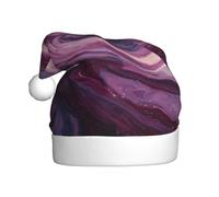 WHJSSF Pink and purple marble vortex Picture Christmas Hat for Adult Making It a Fun and Durable Gift for Men and Women