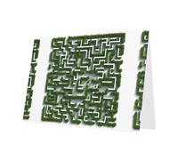 WHJSSF Pink Greeting Card Abstract maze Printed Perfect for Valentine's Day, Wedding Anniversary & Party Invitations