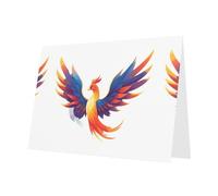 WHJSSF Pink Greeting Card Sunset Phoenix Printed Perfect for Valentine's Day, Wedding Anniversary & Party Invitations