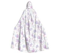 WHJSSF Pink hedgehog Prints Hooded Cloak - Long Dramatic Throw for Costume Play