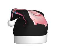 WHJSSF Pink pig shooting arrows Picture Christmas Hat for Adult Making It a Fun and Durable Gift for Men and Women