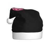 WHJSSF Pink Polka Dot Ladybug Pattern Christmas Hat for Adult quality accessory soft, lightweight, and fluffy