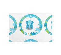 WHJSSF Please go to the lovely zoo Printing Placemats for Dining Table Set of 6 for Hotels, Homes, and Banquets as Decorative Table Decorations, Beautiful durable