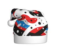 WHJSSF Polka Dots Pattern Christmas Hat Durable for Adult for Halloween, Christmas, New Year