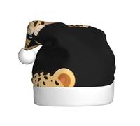 WHJSSF Poor little leopard Pattern Christmas Hat for Adult quality accessory soft, lightweight, and fluffy