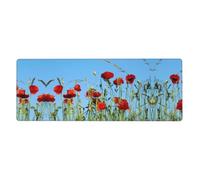 WHJSSF Poppies on Blue Sky Prints Mouse Pad 12x31.5in