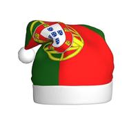 WHJSSF Portuguese flag Pattern Christmas Hat for Adult quality accessory soft, lightweight, and fluffy