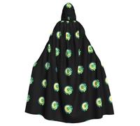 WHJSSF Printed moon and snake Prints Halloween Adult Hooded Cape Cloak with Bow Tie for Costume Parties, Cosplay