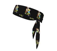 WHJSSF Puppy on electric bike Pattern Sports Double-Sided Headscarf for Women and Men Adjustable for All Head Circumferences