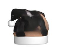 WHJSSF puppys pug Pattern Christmas Hat for Adult quality accessory soft, lightweight, and fluffy