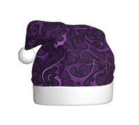 WHJSSF purple black goth spooky Picture Christmas Hat for Adult Festive Celebrations as a Gift for Men and Women