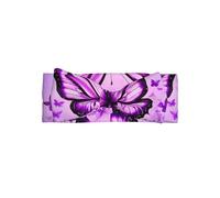 WHJSSF Purple Butterfly Prints Baby Bow Headband - Soft & Stretchy Newborn Accessory for Photo Shoot, Cute Hairpiece for Little Girls