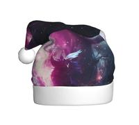 WHJSSF Purple Flame Phoenix Printing Christmas Hat for Adult Halloween party usage