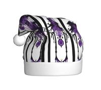 WHJSSF Purple Gothic ghost Pattern Christmas Hat Durable for Adult for Halloween, Christmas, New Year