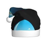 WHJSSF Put the ocean in an egg Pattern Christmas Hat for Adult quality accessory soft, lightweight, and fluffy