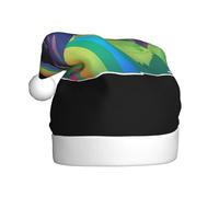 WHJSSF Rainbow behind the mountain Printed Christmas Hat for Adult for men and women clothing headband for festive occasions