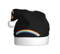WHJSSF Rainbow Chocolate Chip Cookies Pattern Christmas hat for Adult Suitable for Halloween, Christmas and New Year wear