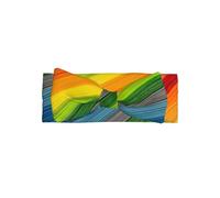 WHJSSF Rainbow Color stripe Prints Baby Bow Headband - Soft & Stretchy Newborn Throw for Cute Photo Shoots & Baby Showers