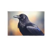 WHJSSF Ravens Prints Placemats Set of 6 12x18in - Heavy-Duty Polyester Table Covers Built for Durability & Heat Resistance