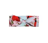 WHJSSF Red Bird Branch Blossom Prints Baby Bow Headband - Soft & Stretchy Newborn Accessory for Photo Shoot, Cute Hairpiece for Little Girls