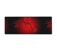 WHJSSF Red Cherry Blossom Prints Mouse Pad 12x31.5in